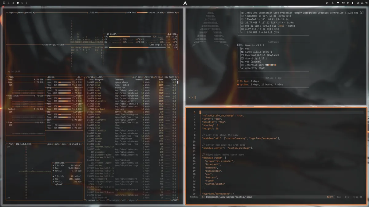 Infernium theme screenshot